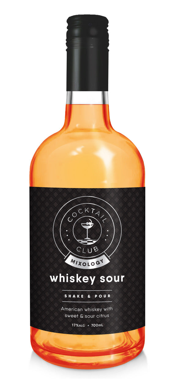 Cocktail Club Range - Whiskey Sour 700ml x6 Bottles 13.9% ALC