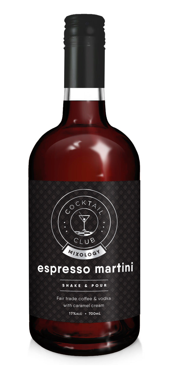 Cocktail Club Range - Expresso Martini 700ml x6 Bottles 17% ALC