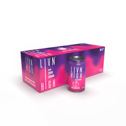 LIVN HIGH Range - Gin & Guava Pink with Sparkling water 330ml Cans x 10pack